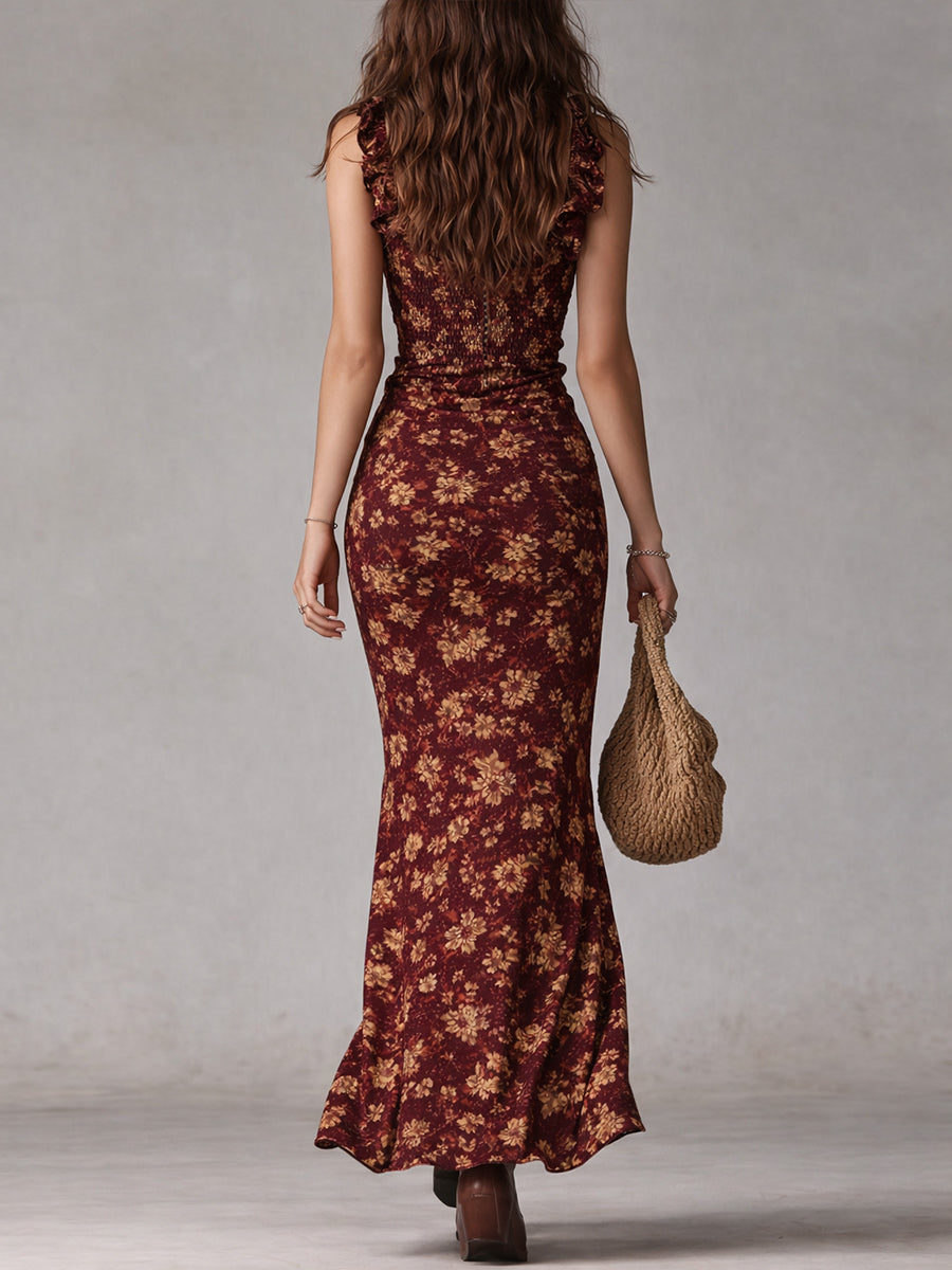 Gabriella | Boho Retro Ruffled Dress