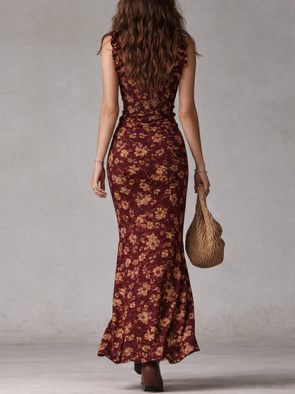 Gabriella | Boho Retro Ruffled Dress