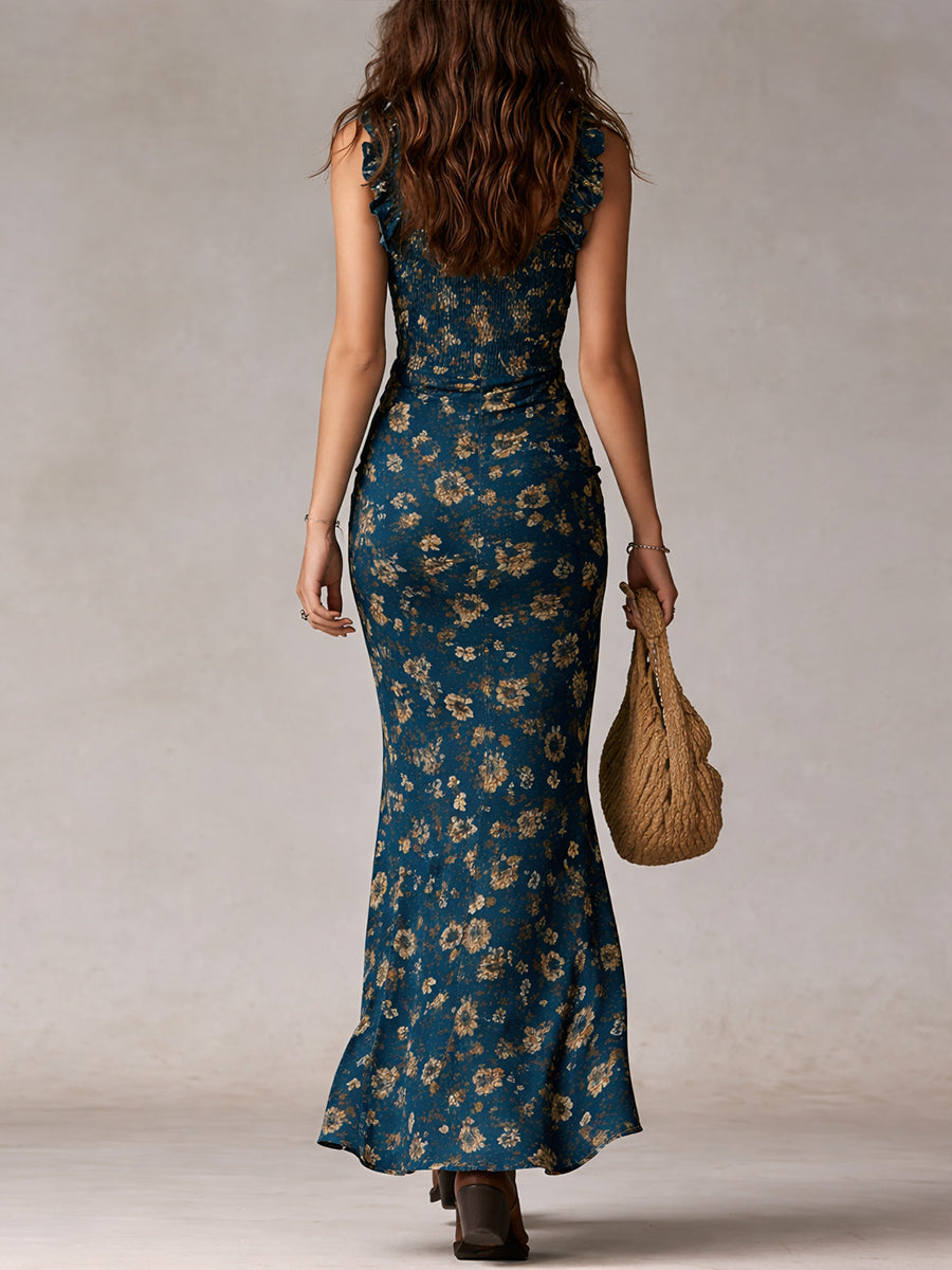 Gabriella | Boho Retro Ruffled Dress