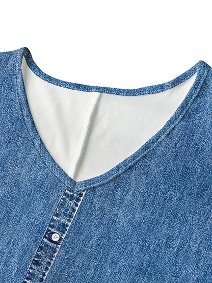 Hélène™ | Retro Denim Dress