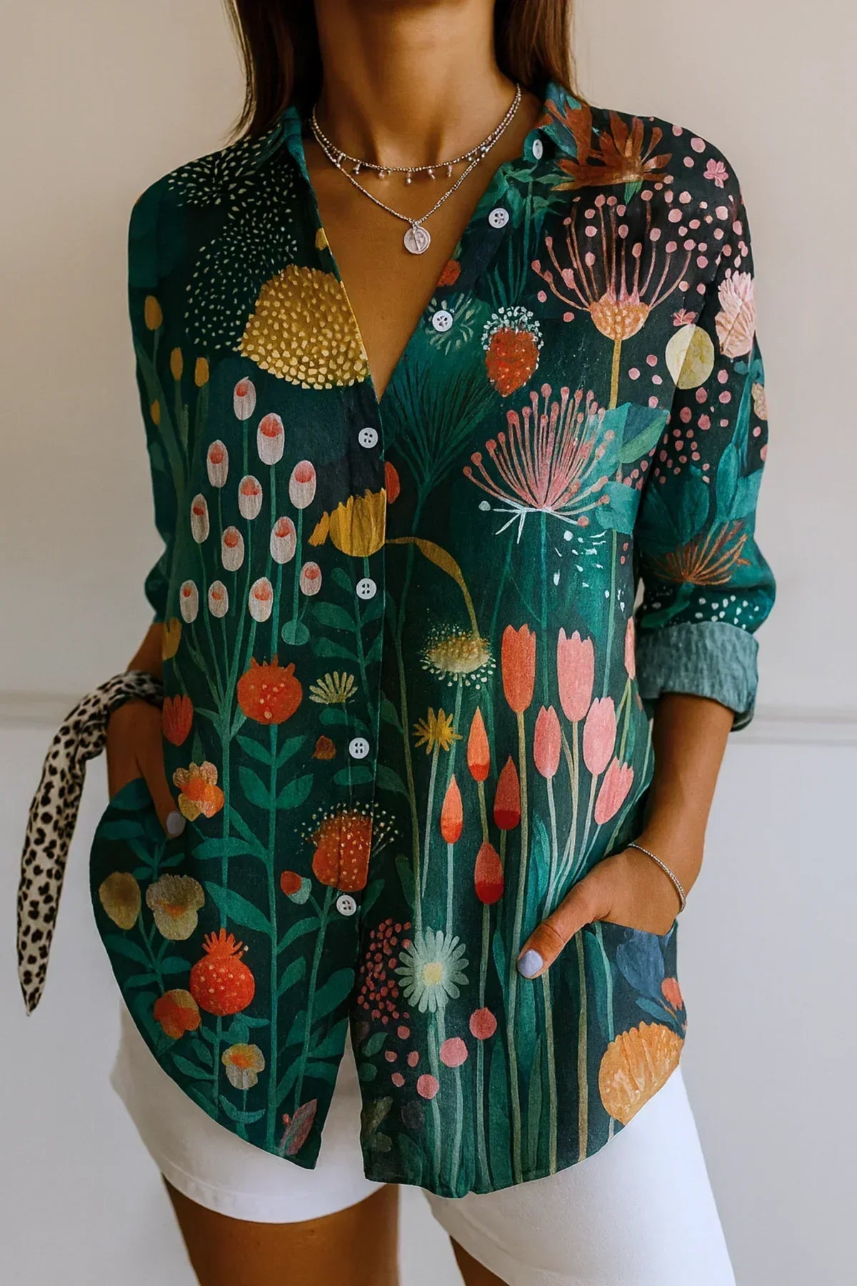 Harper | Elegant Colorful Pattern Blouse