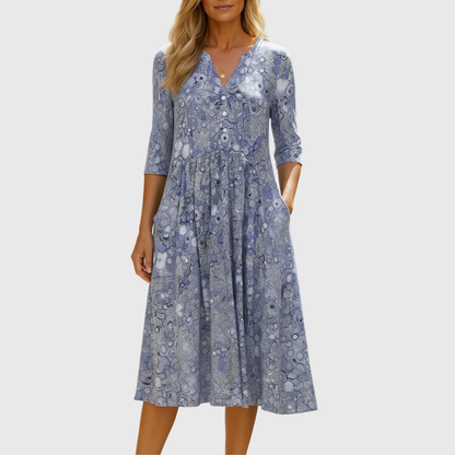 Harlow | V-Neck Midi Dress