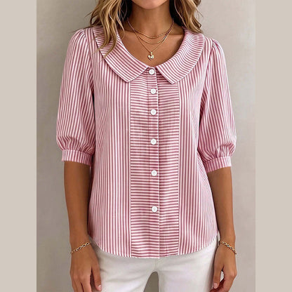 Rebecca | Button-Down Puffed Sleeve Blouse