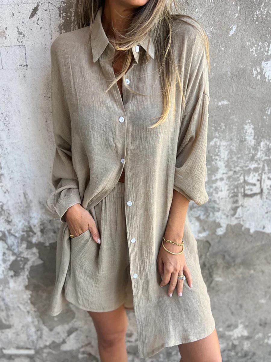 Melissa | Linen Blouse and Short Set