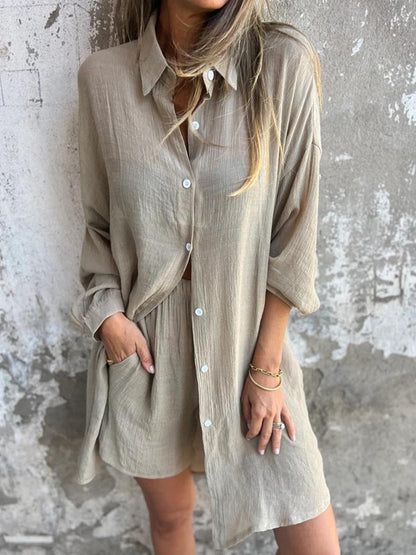 Melissa | Linen Blouse and Short Set