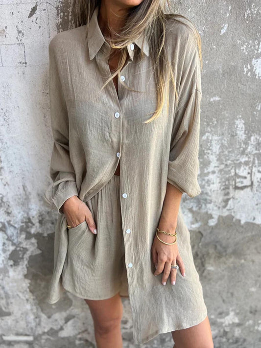 Melissa | Linen Blouse and Short Set