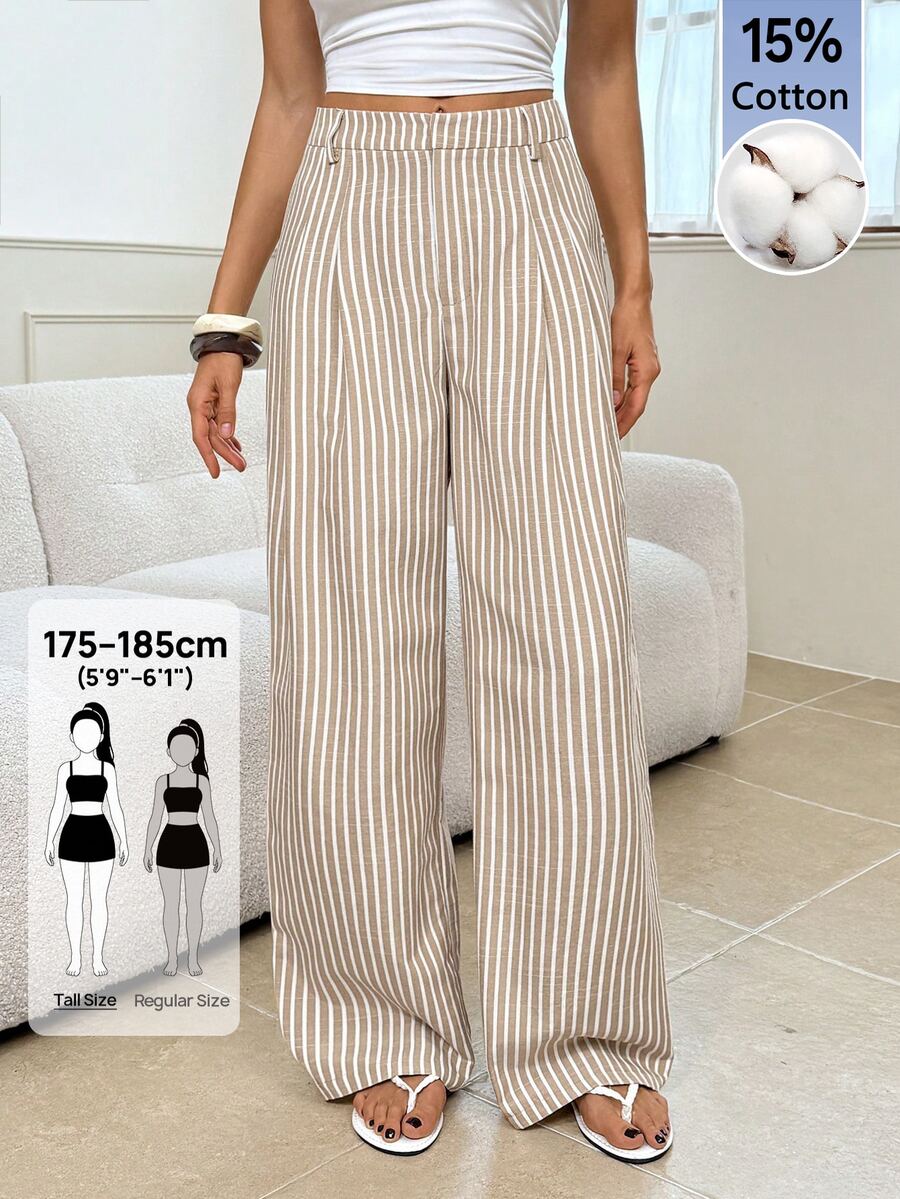 High Waist Pleated Wide Leg Pants