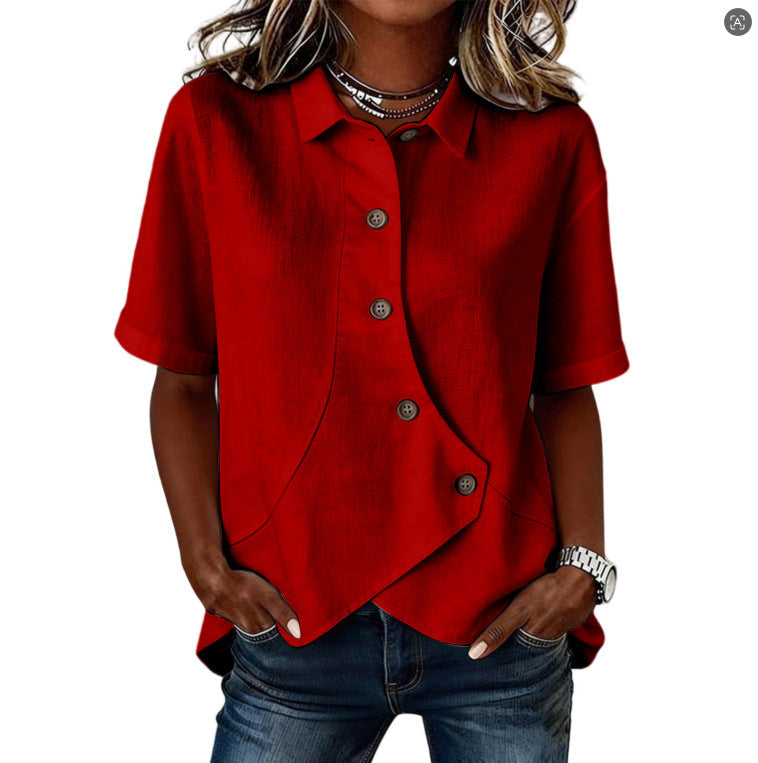 Isolde | Asymmetrical Button-Down Shirt