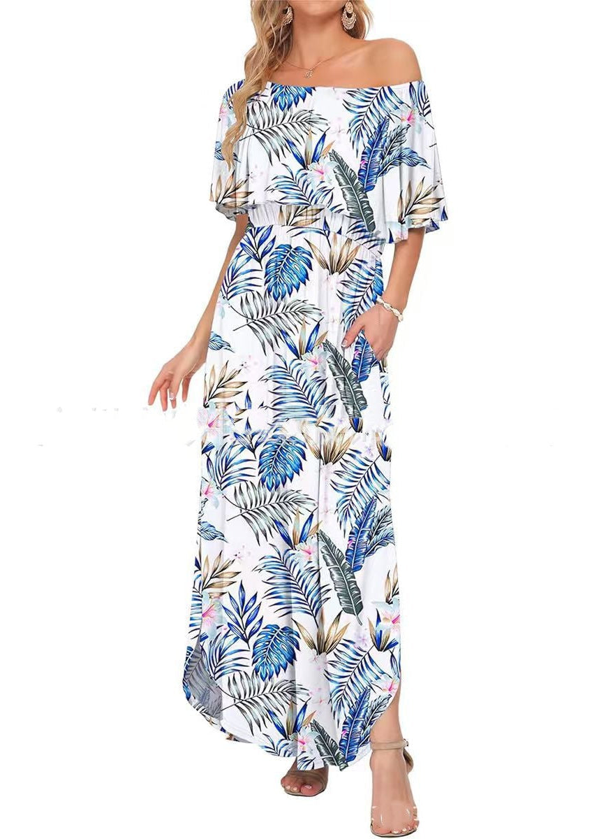 Claire | Printed Off-Shoulder Maxi