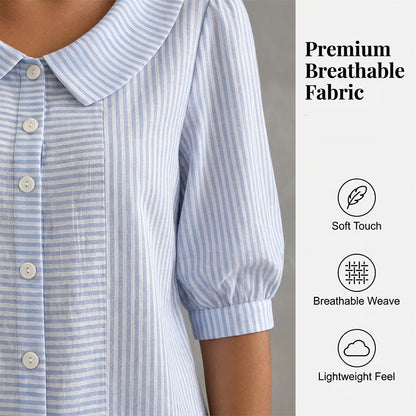 Rebecca | Button-Down Puffed Sleeve Blouse