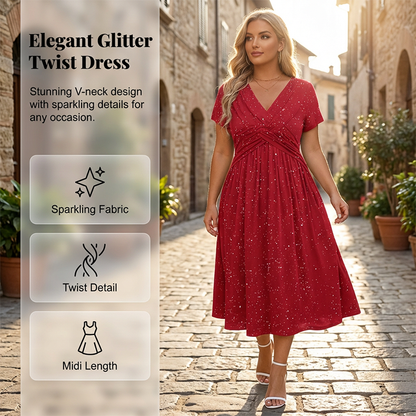 Olivia | Elegant V-neck Midi Dress