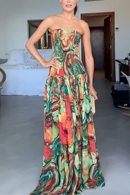 Sienna | Strapless Ombre Maxi Dress