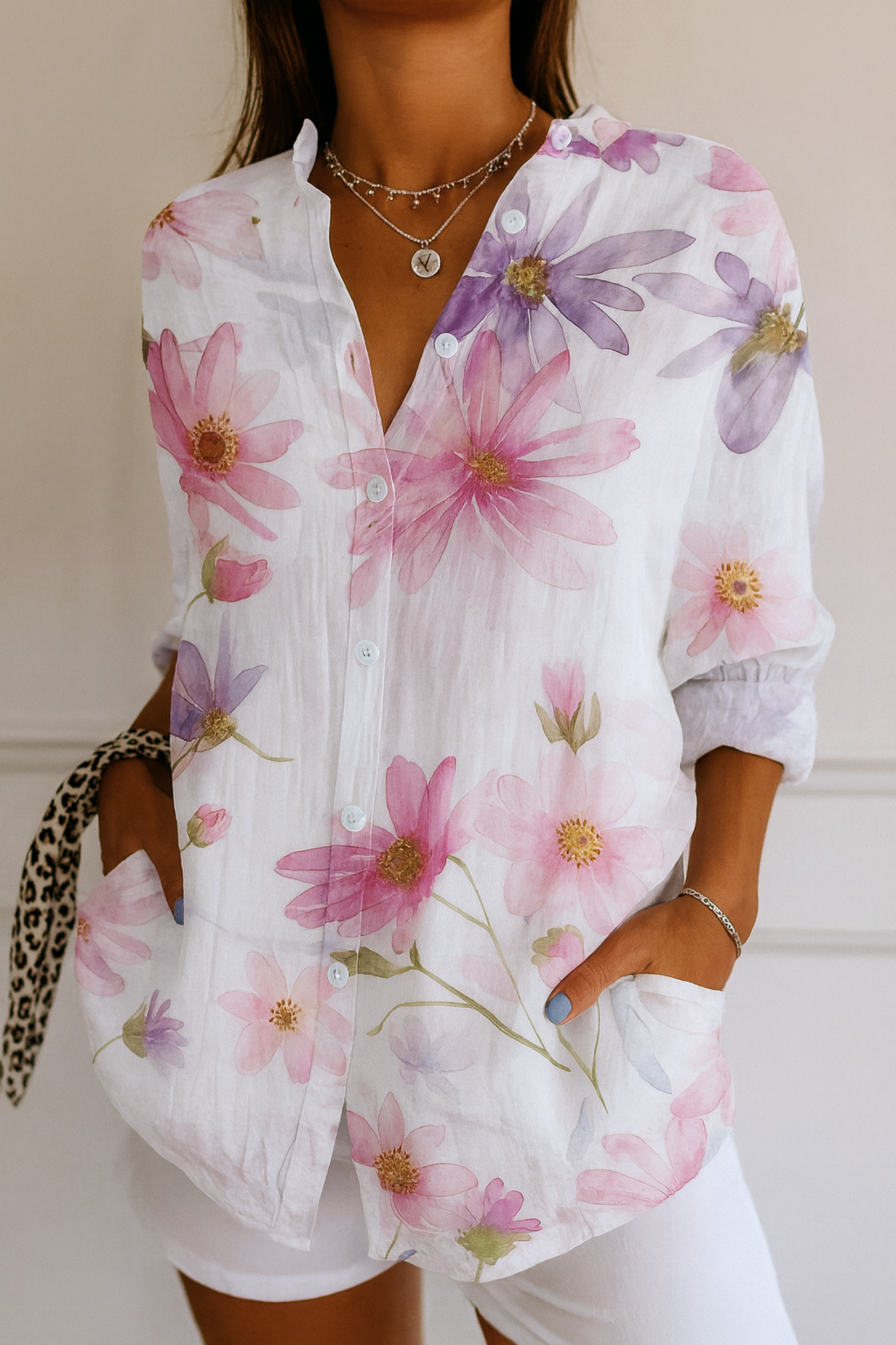 Harper | Elegant Colorful Pattern Blouse