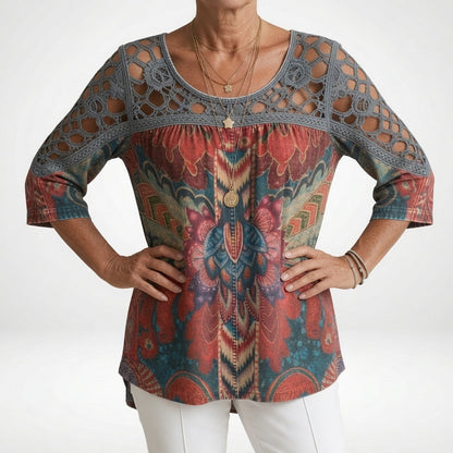 Yvaine | Bohemian Style Print Blouse