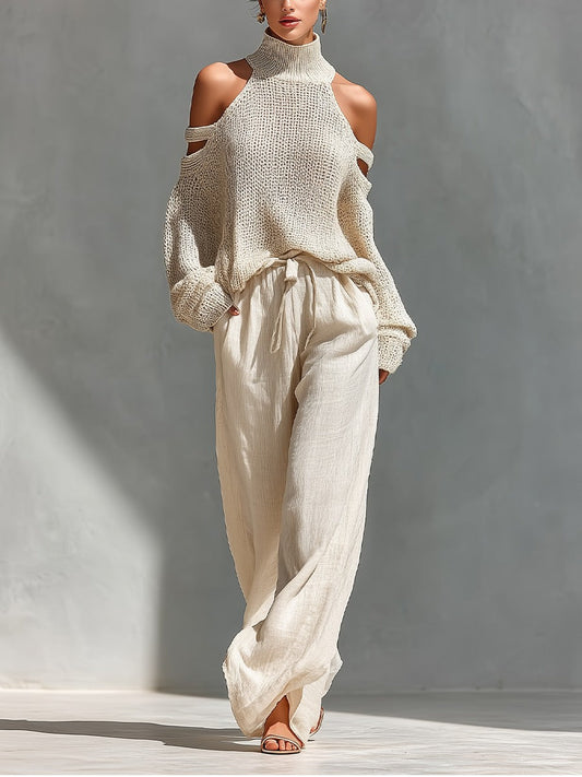 Sarah™ | Knit and Linen Fashion Set