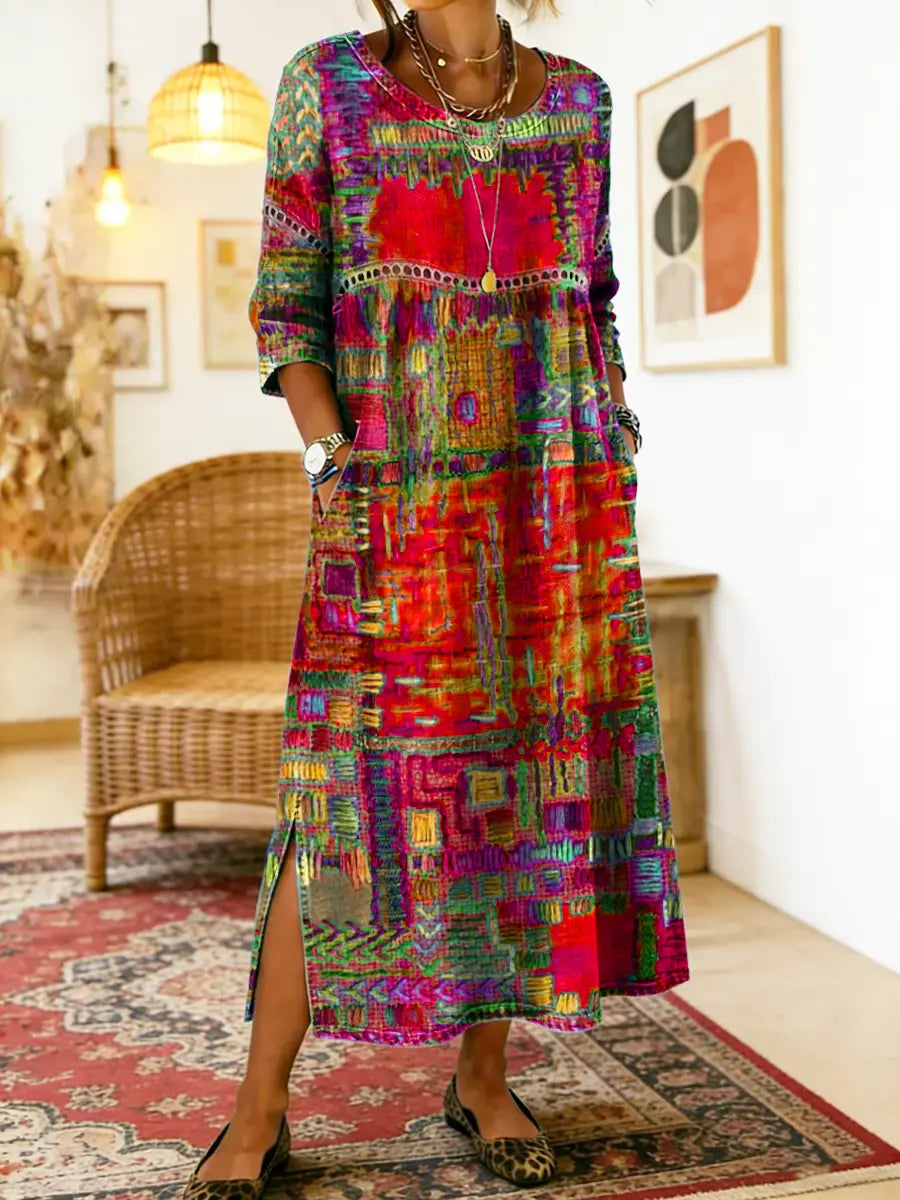 Lunara | Ethnic Patchwork Dress