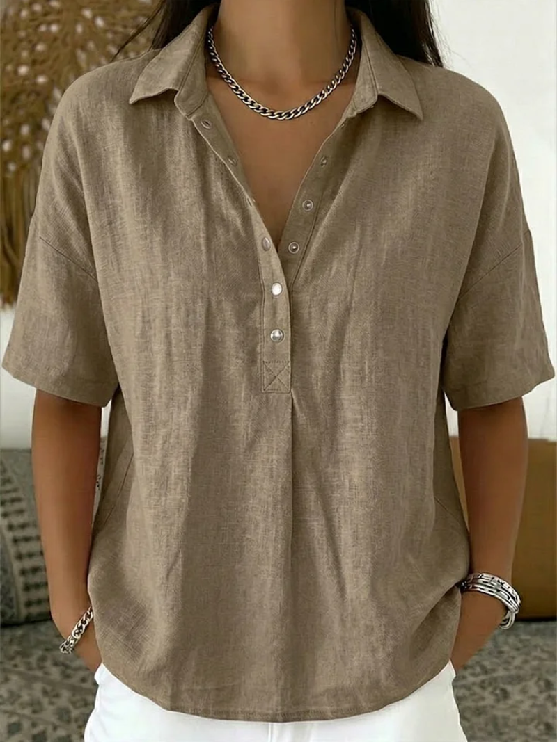 Sophia | Flowy Button-Up Blouse