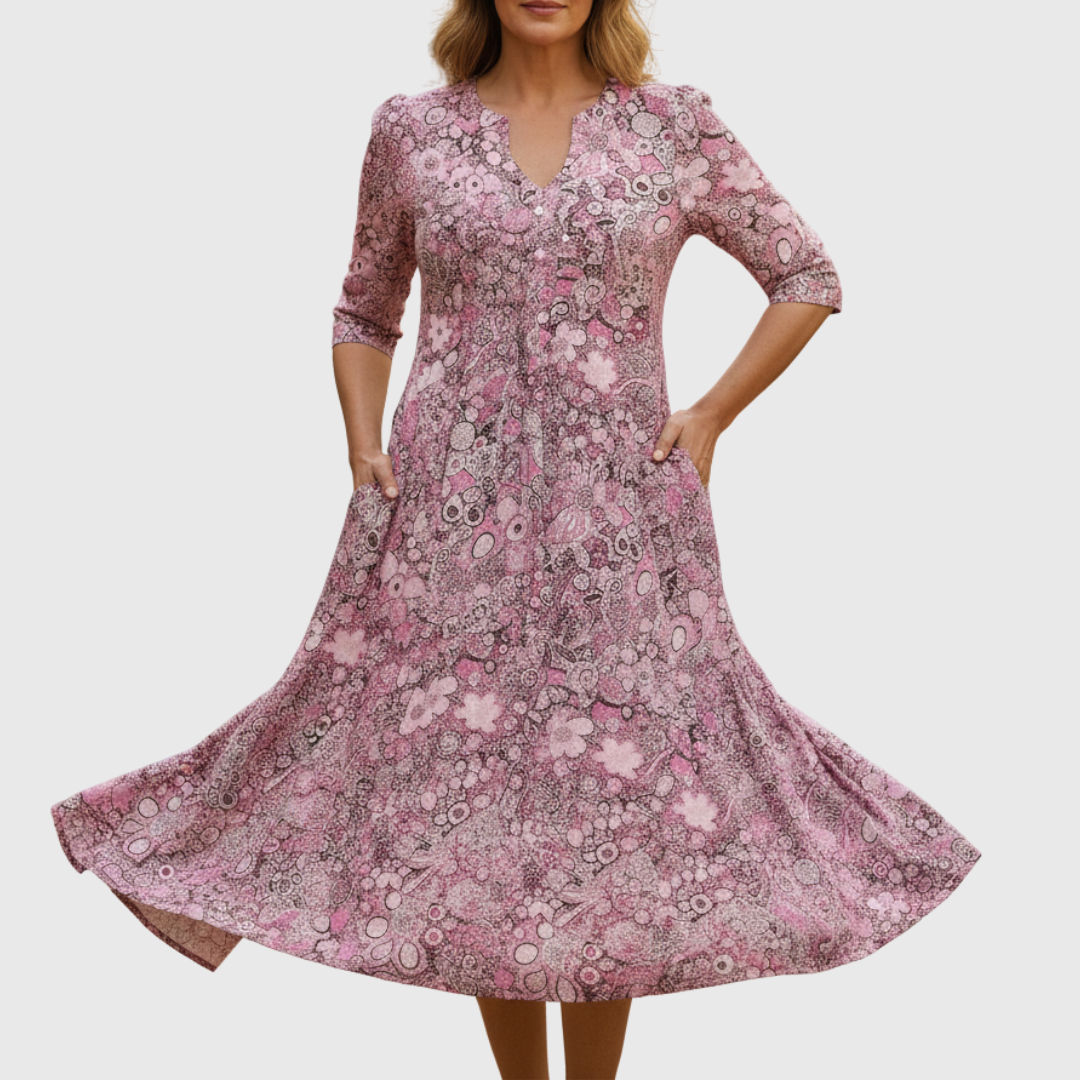 Harlow | V-Neck Midi Dress