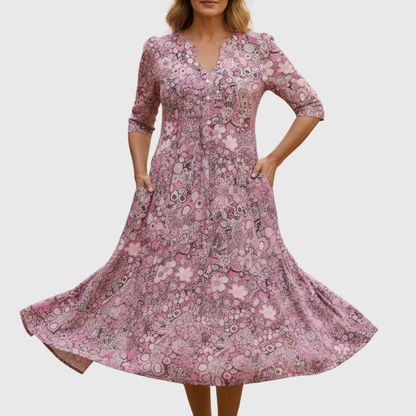 Harlow | V-Neck Midi Dress
