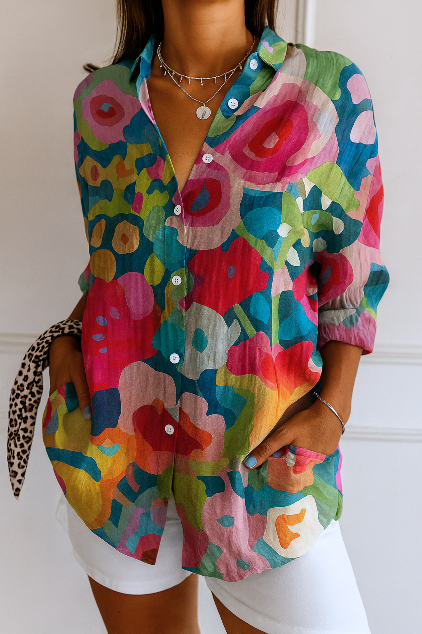 Harper | Elegant Colorful Pattern Blouse