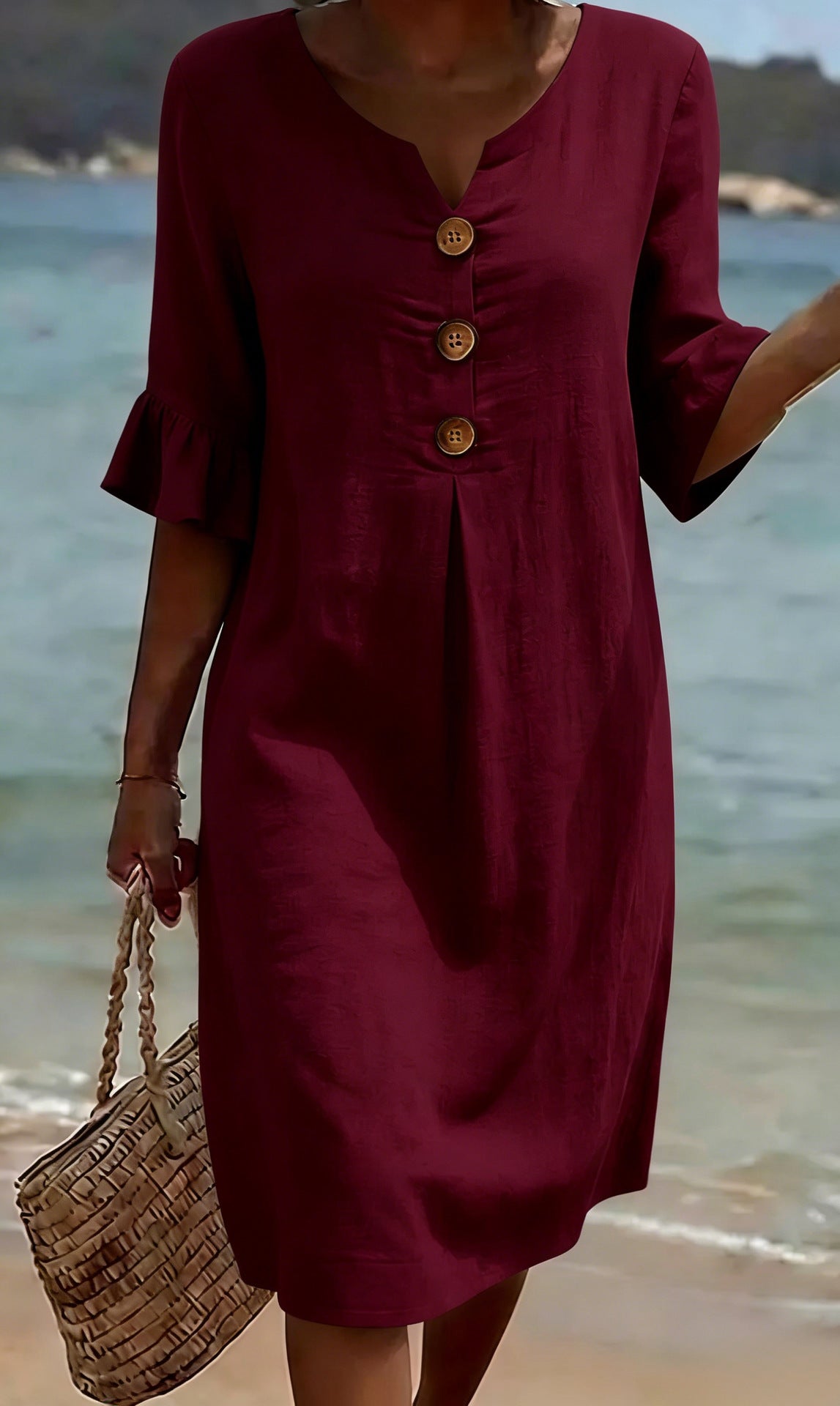 Sophie | Breathable Floral Linen Everyday Dress
