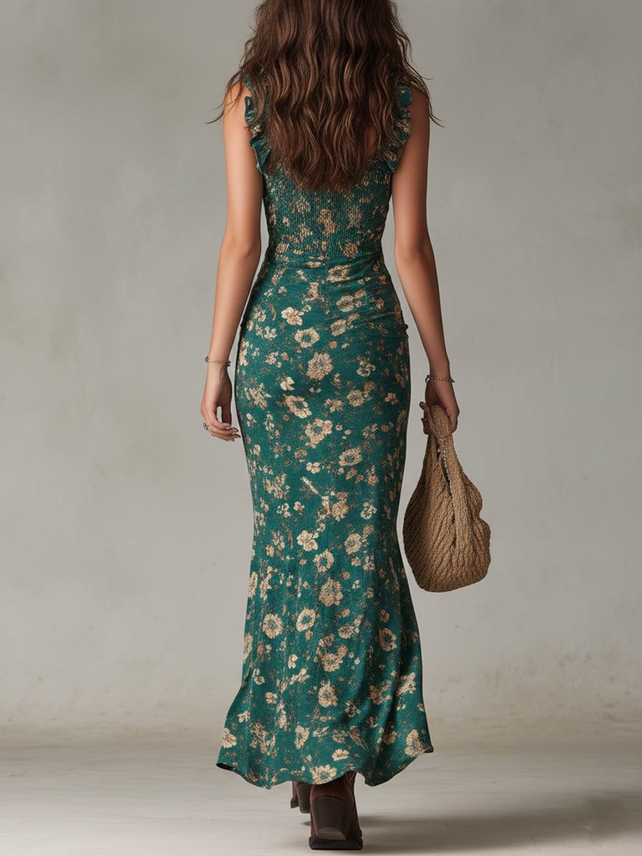Gabriella | Boho Retro Ruffled Dress