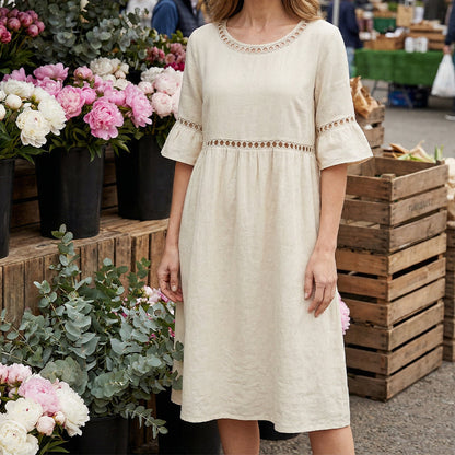 Mariselle | Cozy Cotton-Linen Dress
