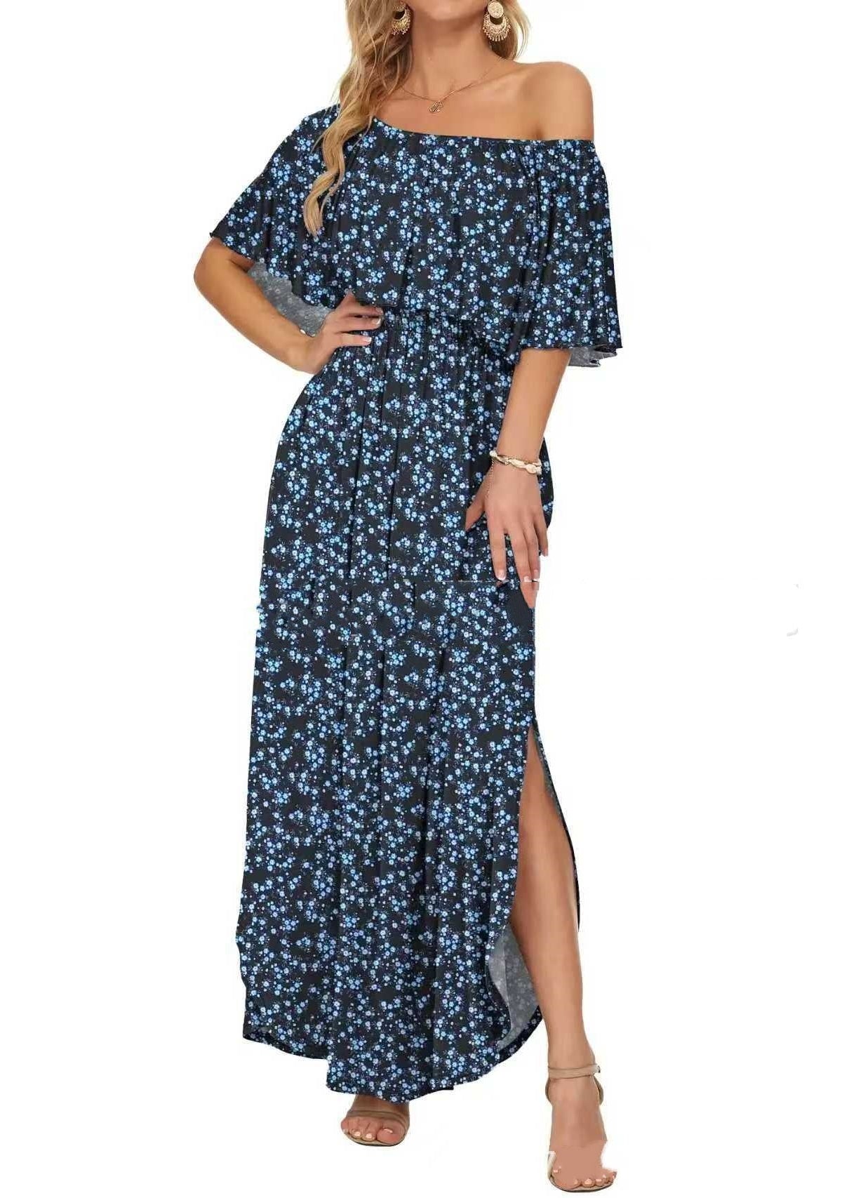 Claire | Printed Off-Shoulder Maxi