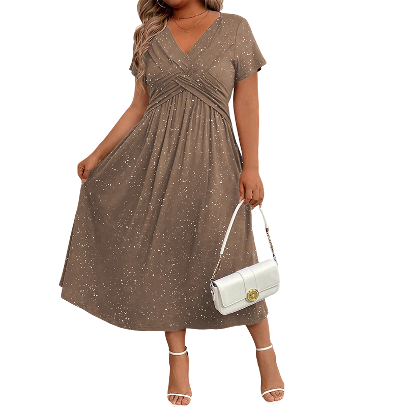 Olivia | Elegant V-neck Midi Dress