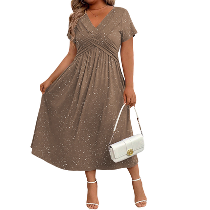Olivia | Elegant V-neck Midi Dress