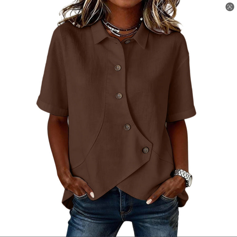 Isolde | Asymmetrical Button-Down Shirt