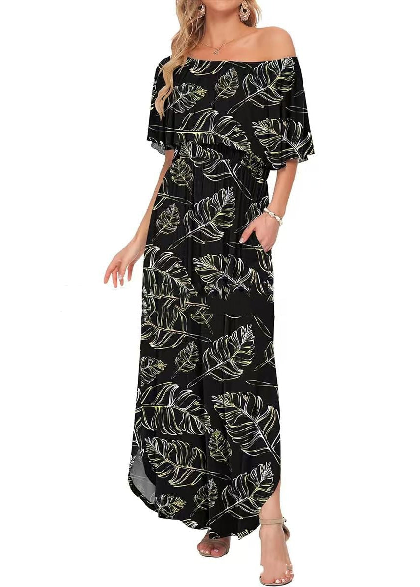 Claire | Printed Off-Shoulder Maxi