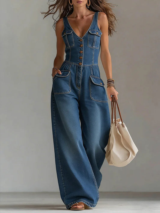 Sophie™ | Relaxed Denim Jumpsuit