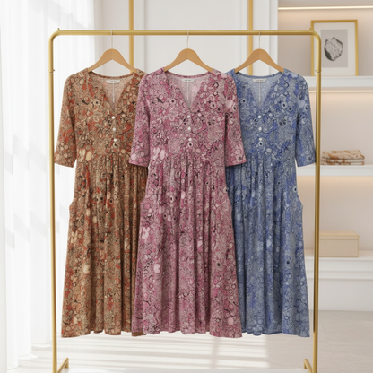 Harlow | V-Neck Midi Dress