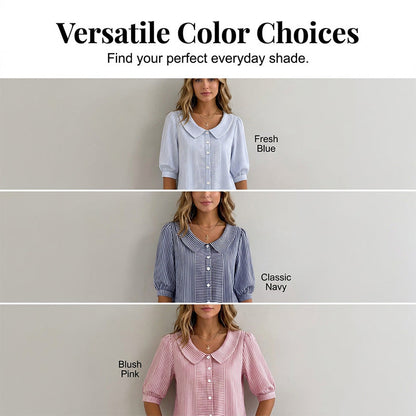 Rebecca | Button-Down Puffed Sleeve Blouse