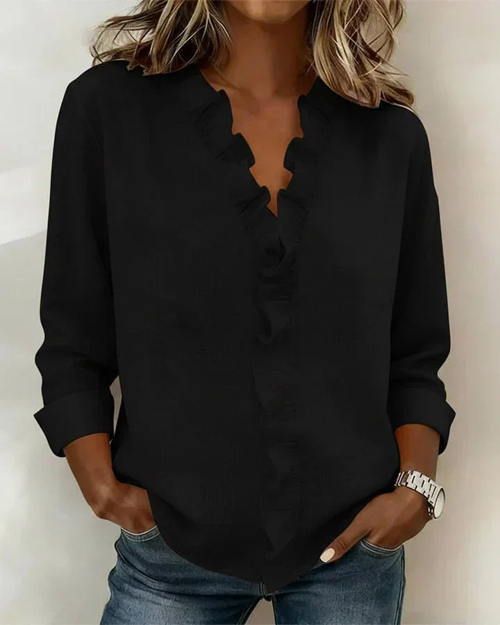 Milly | Long Sleeves Ruffled Blouse