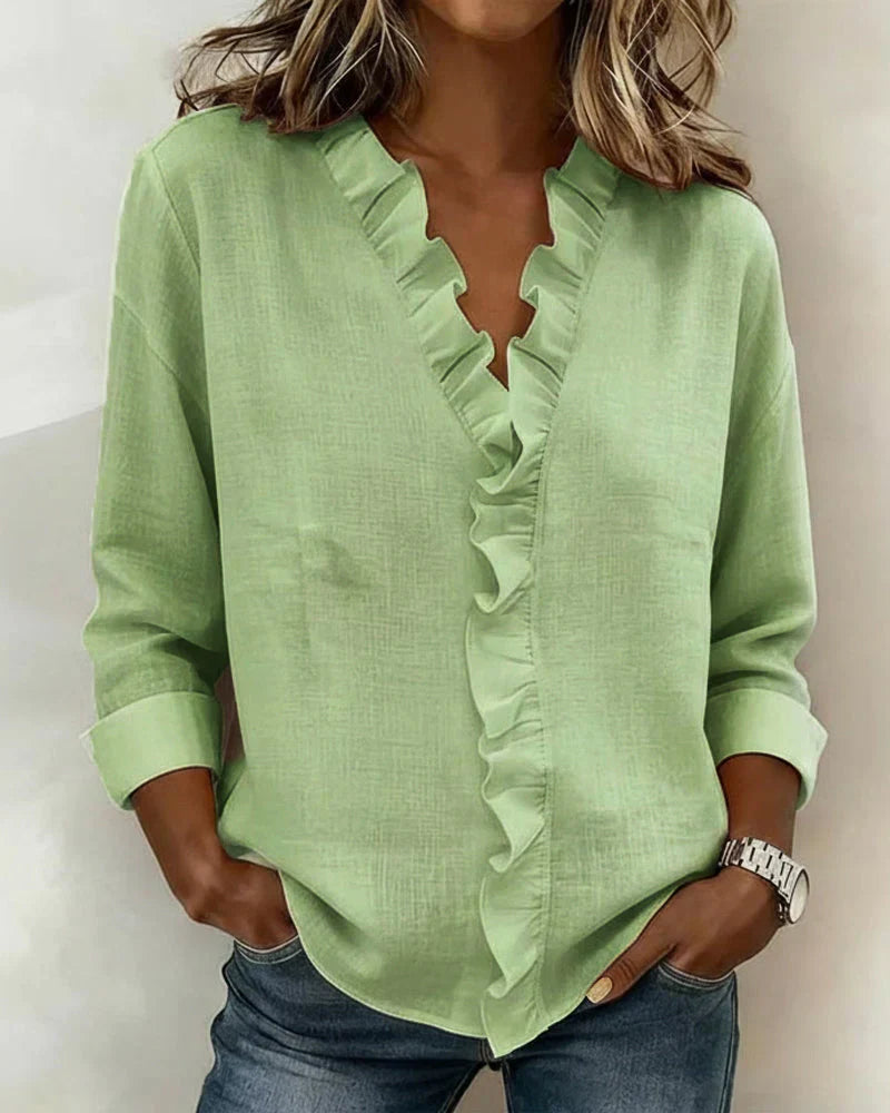 Milly | Long Sleeves Ruffled Blouse
