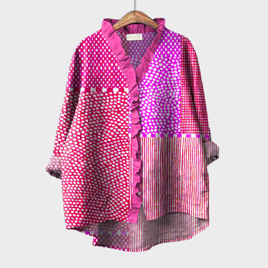 Gianna | Elegant Print Summer Blouse