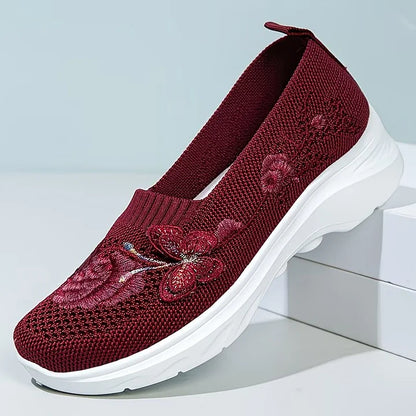 Leetha | Butterfly Embroidered Loafers