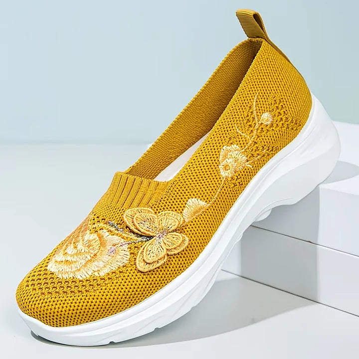 Leetha | Butterfly Embroidered Loafers