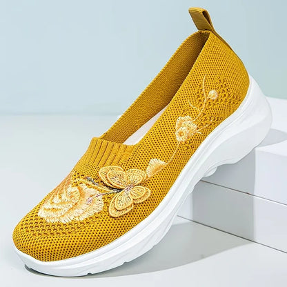Leetha | Butterfly Embroidered Loafers