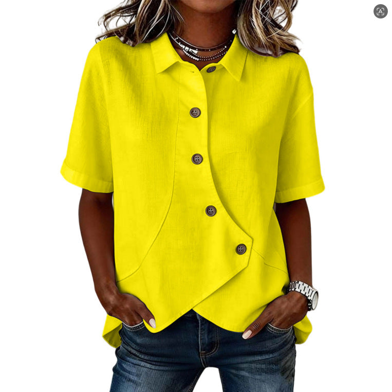 Isolde | Asymmetrical Button-Down Shirt