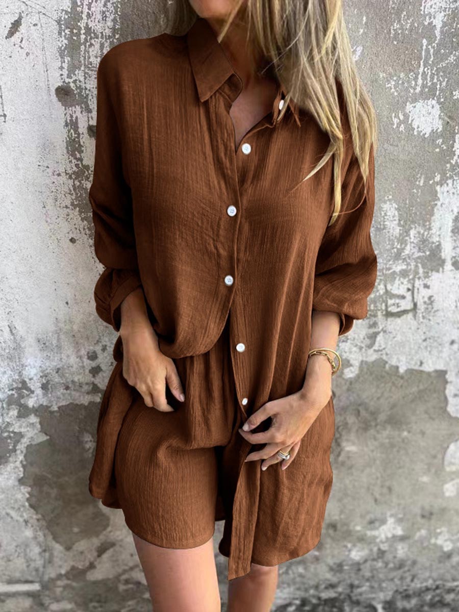 Melissa | Linen Blouse and Short Set