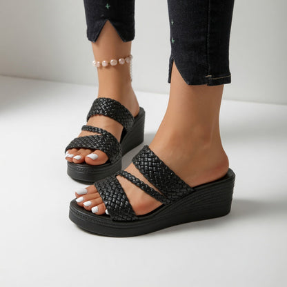 Serenity | Comfy Summer wedge mules