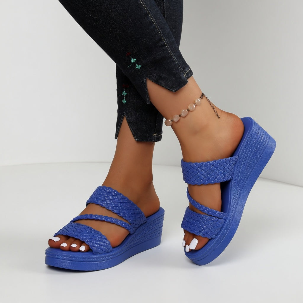 Serenity | Comfy Summer wedge mules