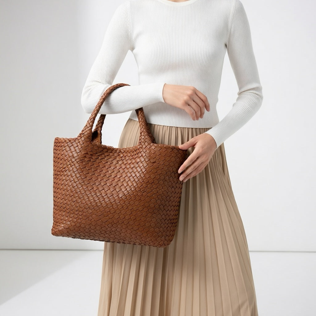 Melissa | Elegant Woven Tote Bag