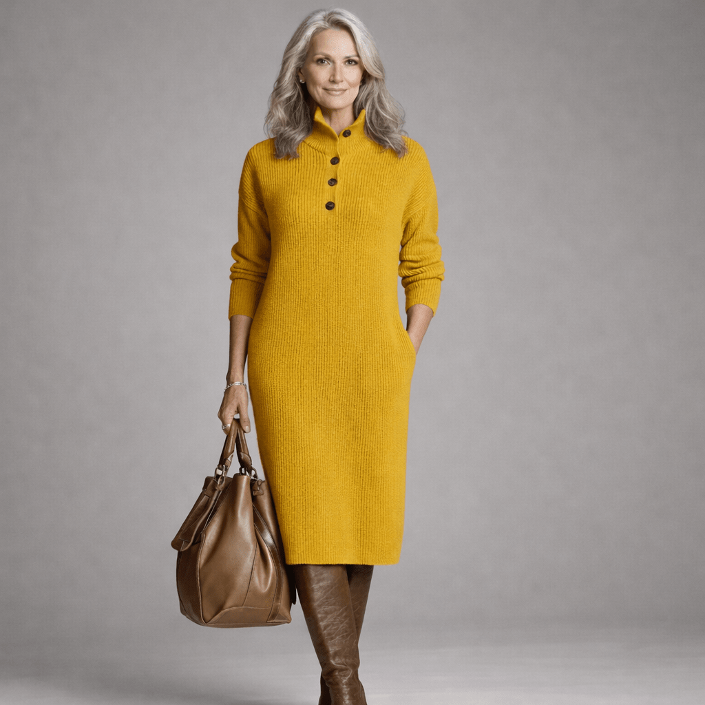 Britt | Chic Ribbed Midi Dress