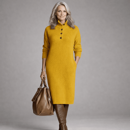 Britt | Chic Ribbed Midi Dress
