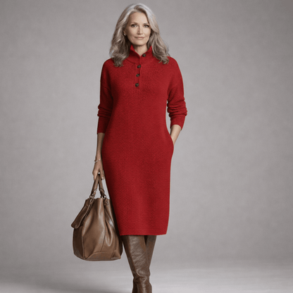 Britt | Chic Ribbed Midi Dress