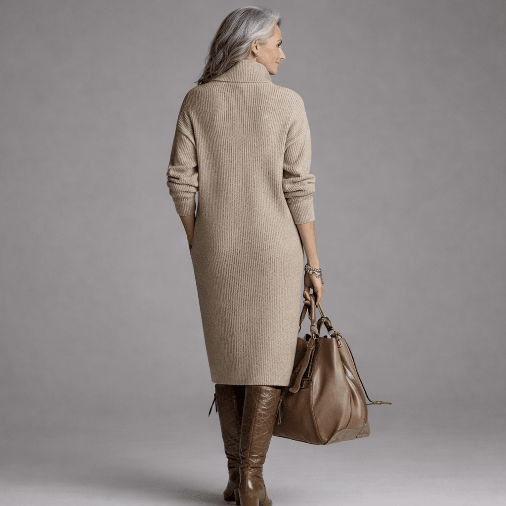 Britt | Chic Ribbed Midi Dress